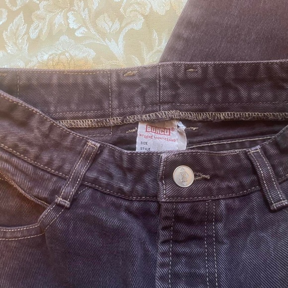 vintage bongo high-waisted mom jeans in burgundy - Picture 4 of 4